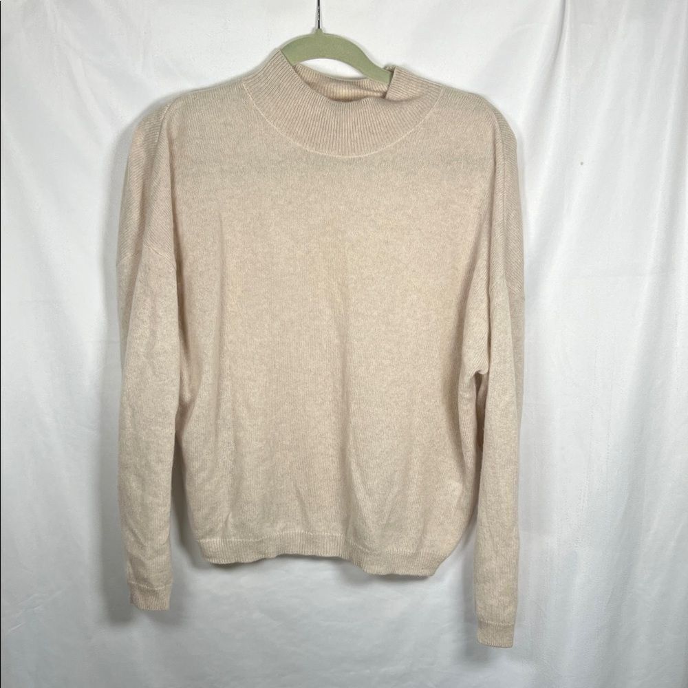 Belldini 100% Pure Cashmere Beige Crewneck Sweater size L